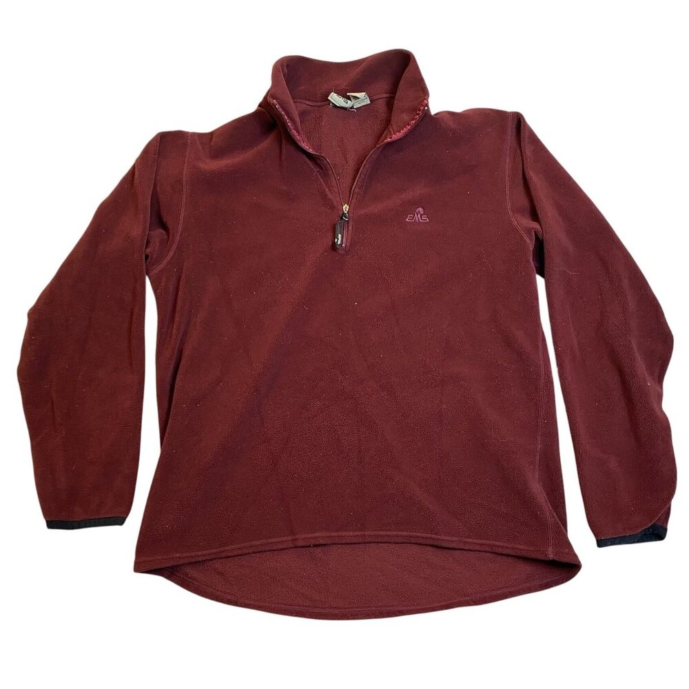 EMS Mens 1/4 Zip Fleece Pullover Sweatshirt Red Medium